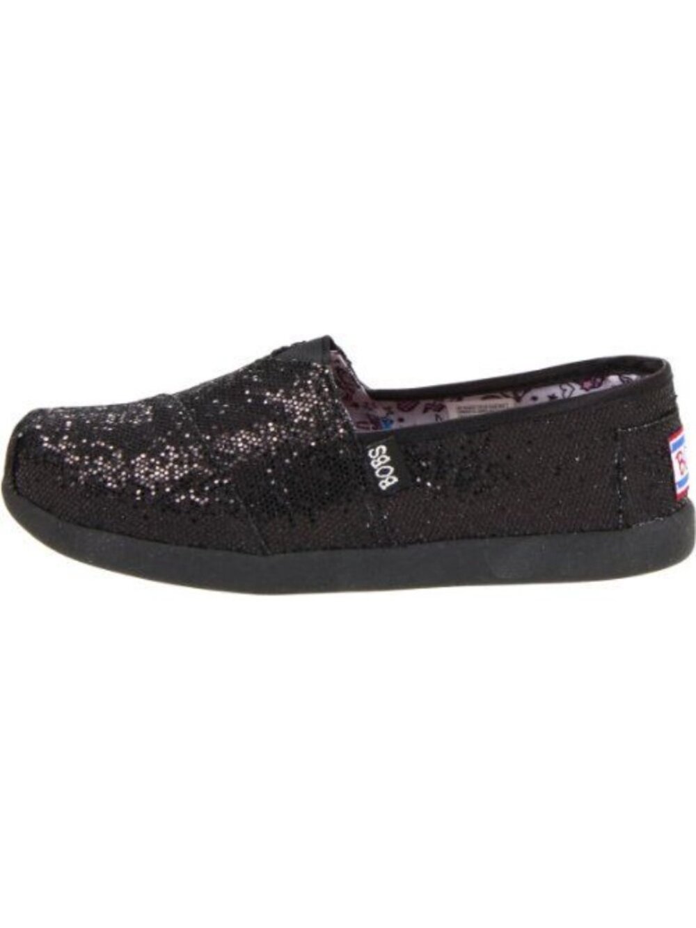 Skechers Kids Lil Bobs Slip-on Lightweight Shoes Size 4 Black Sparkle 85003L - Picture 9 of 12